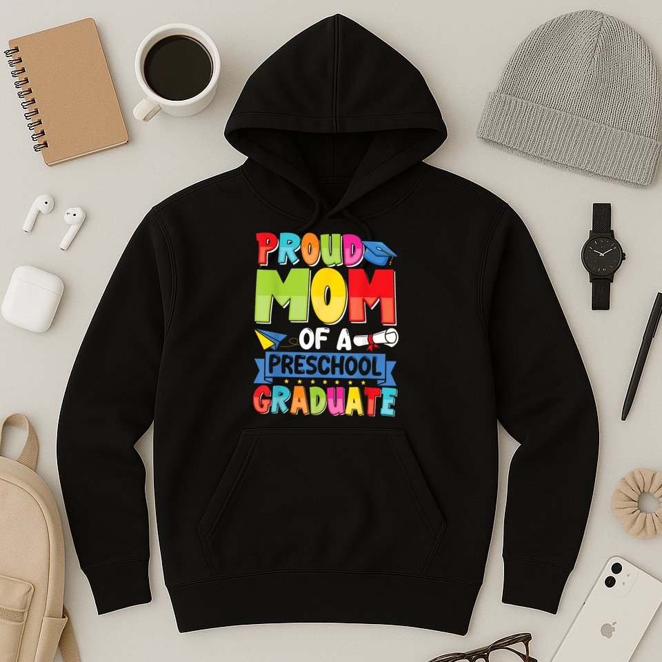Proud Mom Class Of 2025 Preschool Pre-K Graduate Graduation Hoodie