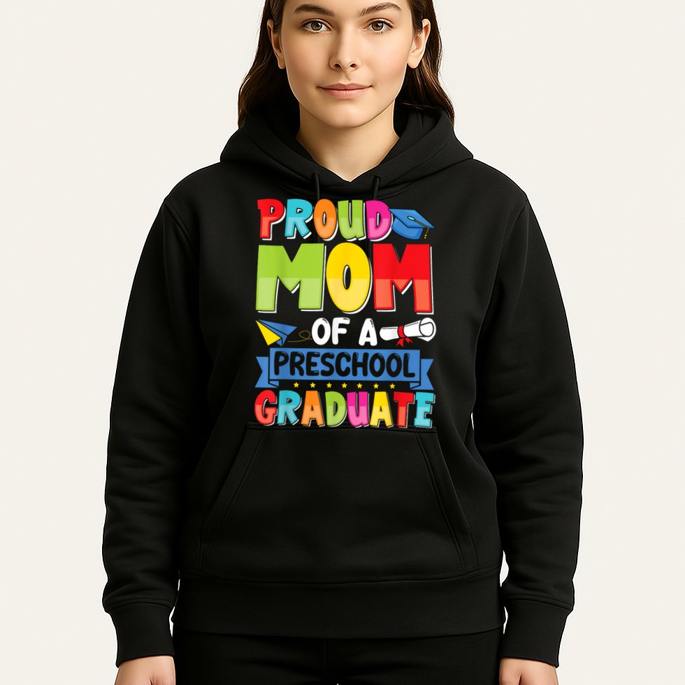 Proud Mom Class Of 2025 Preschool Pre-K Graduate Graduation Hoodie