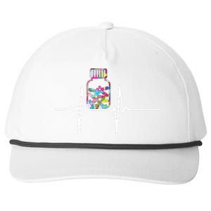 Pharmacist Medical Chemist Pharmacy Heartbeats Meds Snapback Five-Panel Rope Hat