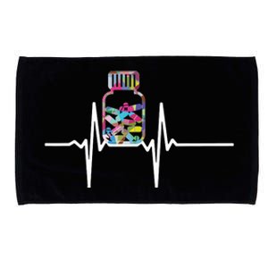 Pharmacist Medical Chemist Pharmacy Heartbeats Meds Microfiber Hand Towel