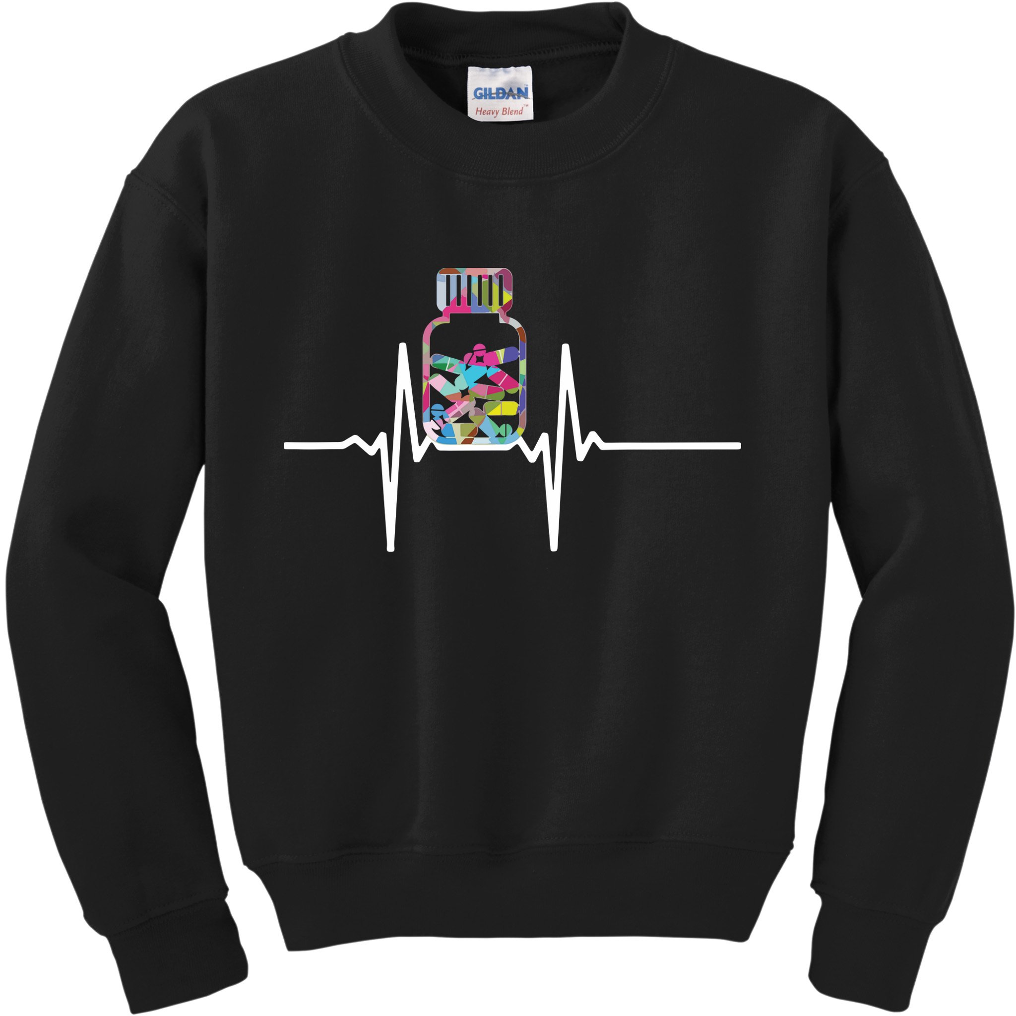 Pharmacist Medical Chemist Pharmacy Heartbeats Meds Kids Sweatshirt