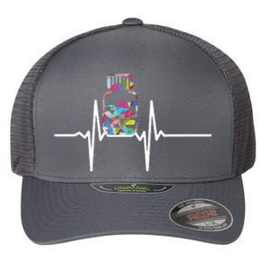 Pharmacist Medical Chemist Pharmacy Heartbeats Meds Flexfit Unipanel Trucker Cap