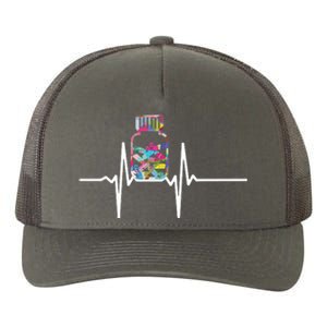 Pharmacist Medical Chemist Pharmacy Heartbeats Meds Yupoong Adult 5-Panel Trucker Hat