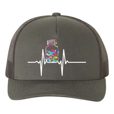 Pharmacist Medical Chemist Pharmacy Heartbeats Meds Yupoong Adult 5-Panel Trucker Hat