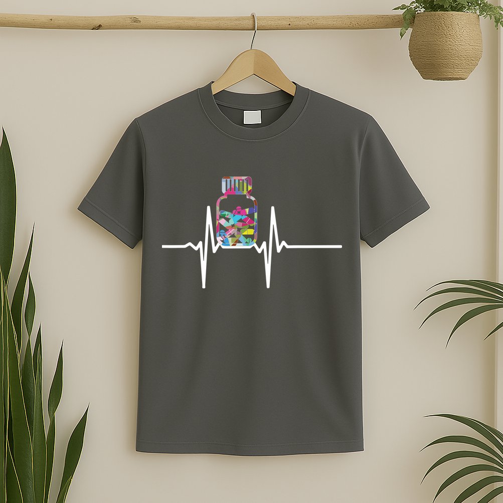 Pharmacist Medical Chemist Pharmacy Heartbeats Meds T-Shirt