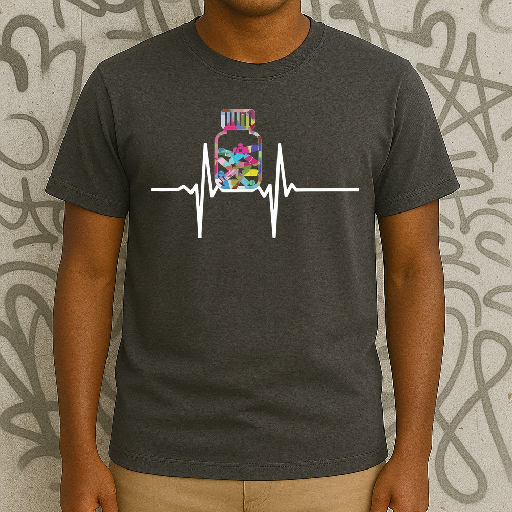Pharmacist Medical Chemist Pharmacy Heartbeats Meds T-Shirt