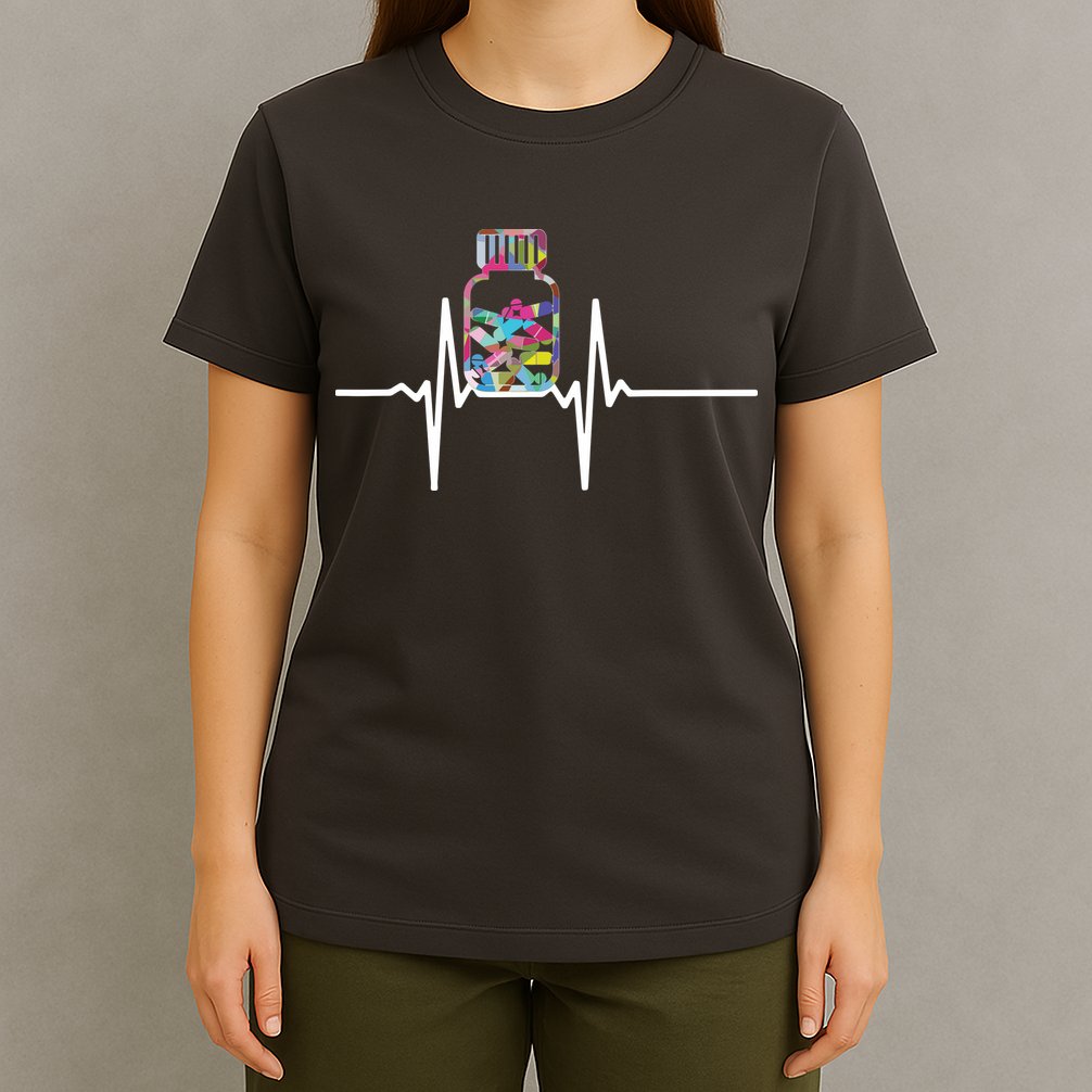 Pharmacist Medical Chemist Pharmacy Heartbeats Meds T-Shirt