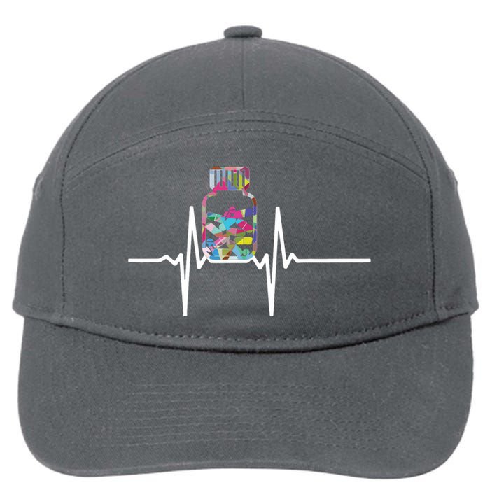 Pharmacist Medical Chemist Pharmacy Heartbeats Meds 7-Panel Snapback Hat