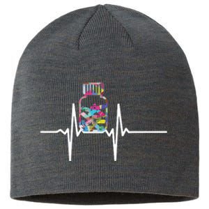 Pharmacist Medical Chemist Pharmacy Heartbeats Meds Sustainable Beanie