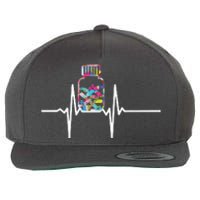 Pharmacist Medical Chemist Pharmacy Heartbeats Meds Wool Snapback Cap