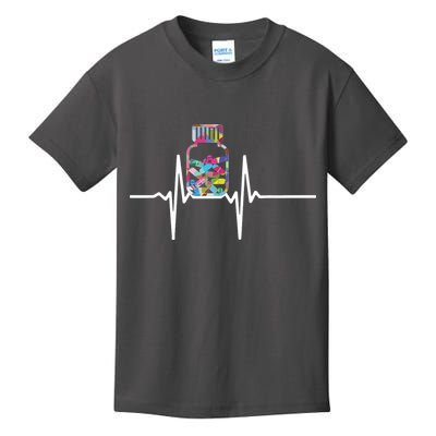 Pharmacist Medical Chemist Pharmacy Heartbeats Meds Kids T-Shirt
