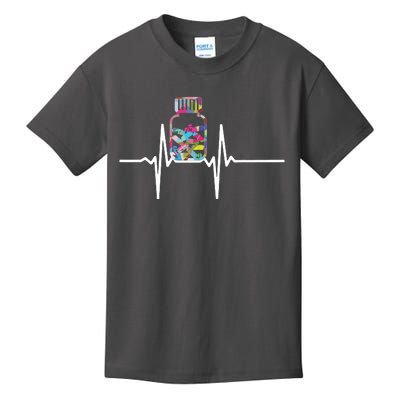 Pharmacist Medical Chemist Pharmacy Heartbeats Meds Kids T-Shirt