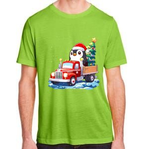 Penguin Merry Christmas Tree Truck Uglx Xmas Gift Adult ChromaSoft Performance T-Shirt