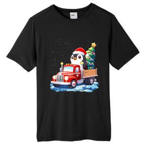 Penguin Merry Christmas Tree Truck Uglx Xmas Gift Tall Fusion ChromaSoft Performance T-Shirt