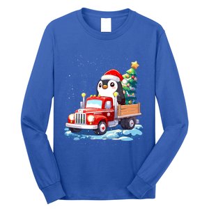 Penguin Merry Christmas Tree Truck Uglx Xmas Gift Long Sleeve Shirt