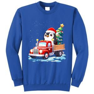 Penguin Merry Christmas Tree Truck Uglx Xmas Gift Sweatshirt