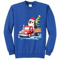 Penguin Merry Christmas Tree Truck Uglx Xmas Gift Sweatshirt