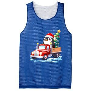 Penguin Merry Christmas Tree Truck Uglx Xmas Gift Mesh Reversible Basketball Jersey Tank