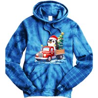 Penguin Merry Christmas Tree Truck Uglx Xmas Gift Tie Dye Hoodie