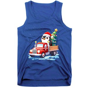 Penguin Merry Christmas Tree Truck Uglx Xmas Gift Tank Top