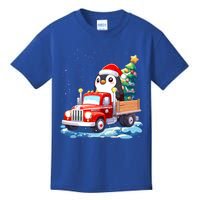 Penguin Merry Christmas Tree Truck Uglx Xmas Gift Kids T-Shirt