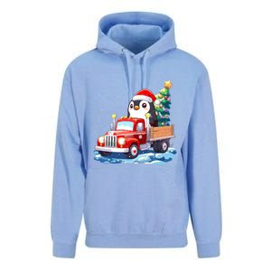 Penguin Merry Christmas Tree Truck Uglx Xmas Gift Unisex Surf Hoodie