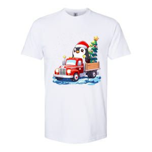 Penguin Merry Christmas Tree Truck Uglx Xmas Gift Softstyle CVC T-Shirt