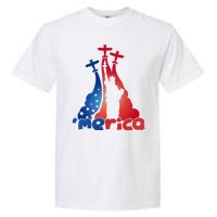 Patriotic Merica Classic Airplane Airshow Statue Of Liberty Garment-Dyed Heavyweight T-Shirt