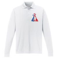 Patriotic Merica Classic Airplane Airshow Statue Of Liberty Performance Long Sleeve Polo