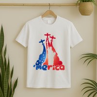 Patriotic Merica Classic Airplane Airshow Statue Of Liberty T-Shirt