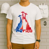 Patriotic Merica Classic Airplane Airshow Statue Of Liberty T-Shirt