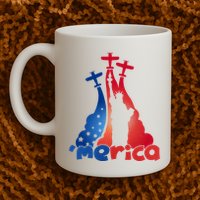 Patriotic Merica Classic Airplane Airshow Statue Of Liberty Mug