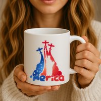 Patriotic Merica Classic Airplane Airshow Statue Of Liberty Mug