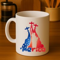 Patriotic Merica Classic Airplane Airshow Statue Of Liberty Mug