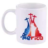 Patriotic Merica Classic Airplane Airshow Statue Of Liberty 11oz C Handle Ceramic Mug