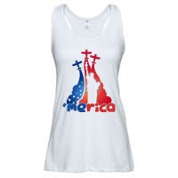 Patriotic Merica Classic Airplane Airshow Statue Of Liberty Ladies Essential Flowy Tank