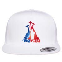 Patriotic Merica Classic Airplane Airshow Statue Of Liberty Flatbill Hat