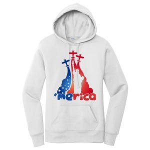 Patriotic Merica Classic Airplane Airshow Statue Of Liberty Women's Pullover Hoodie