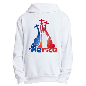 Patriotic Merica Classic Airplane Airshow Statue Of Liberty Urban Pullover Hoodie