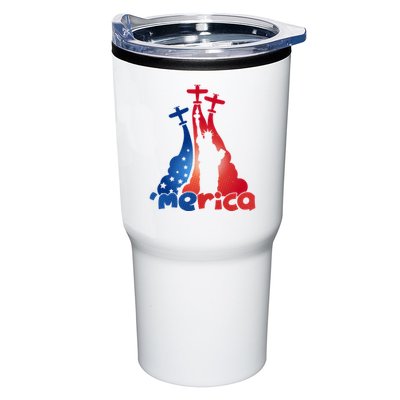 Patriotic Merica Classic Airplane Airshow Statue Of Liberty Tumbler