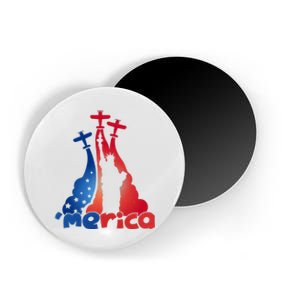 Patriotic Merica Classic Airplane Airshow Statue Of Liberty Magnet