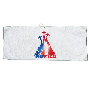 Patriotic Merica Classic Airplane Airshow Statue Of Liberty Large Microfiber Waffle Golf Towel