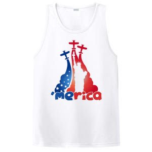 Patriotic Merica Classic Airplane Airshow Statue Of Liberty PosiCharge Competitor Tank