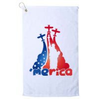 Patriotic Merica Classic Airplane Airshow Statue Of Liberty Platinum Collection Golf Towel