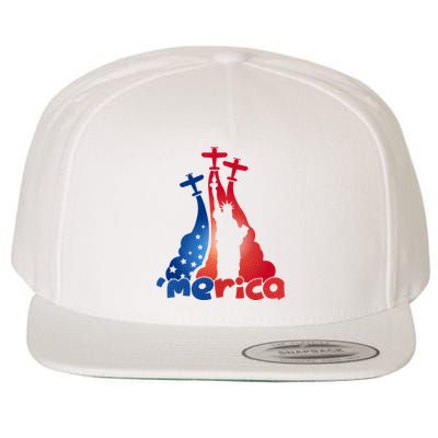 Patriotic Merica Classic Airplane Airshow Statue Of Liberty Wool Snapback Cap