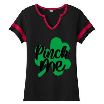 Pinch Me Clover St Patricks Day Ladies Halftime Notch Neck Tee