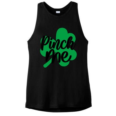 Pinch Me Clover St Patricks Day Ladies PosiCharge Tri-Blend Wicking Tank