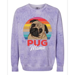 Pug Mama Cute Dog Mom Funny Gift Colorblast Crewneck Sweatshirt