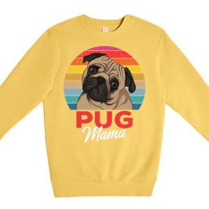 Pug Mama Cute Dog Mom Funny Gift Premium Crewneck Sweatshirt