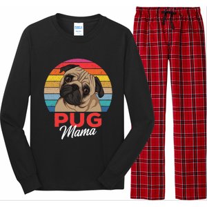 Pug Mama Cute Dog Mom Funny Gift Long Sleeve Pajama Set